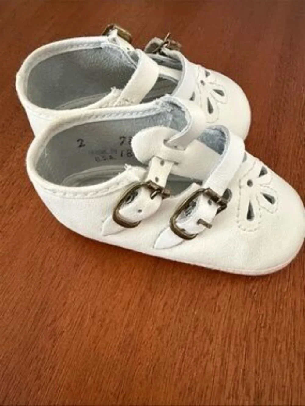 Vintage Baby Deer White Girls' Leather Mary Jane Shoes